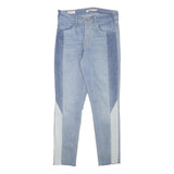 LEVI'S Womens Jeans Blue Slim Skinny Denim Light W24 L26 Patchwork Zip