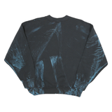 Mens Black Sweatshirt Cougar Graphic Crew Neck L Cotton Blend Vintage Style