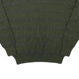 GUESS Womens Green Plain Jumper Crew Neck Basic Knit M Lightweight Stylish