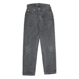 LEVI'S 517 02 Womens Jeans Black Slim Straight Denim Raw W28 L32 Stylish Fit