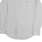 TIMBERLAND Mens Grey & White Regular Fit Cotton Blend Check Shirt XL Button Down