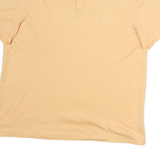 CALVIN KLEIN Mens Yellow & White Striped Short Sleeve Polo Shirt L Casual