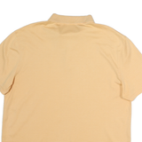 CALVIN KLEIN Mens Yellow & White Striped Short Sleeve Polo Shirt L Casual