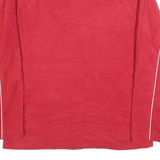 NHL Mens Red Blue Aran Jumper Zipped Collar M Hockey League Logo