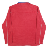 NHL Mens Red Blue Aran Jumper Zipped Collar M Hockey League Logo