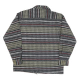 CORBATI Mens Black Beige Wool Blend Patterned Shirt XL Stylish Button Closure