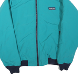 LANDS END Womens Blue Zip Jacket XL Polyester Blend Plain Warm Casual