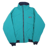 LANDS END Womens Blue Zip Jacket XL Polyester Blend Plain Warm Casual