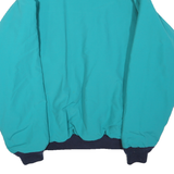 LANDS END Womens Blue Zip Jacket XL Polyester Blend Plain Warm Casual