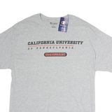 CHAMPION Mens Grey California University Grandparent Graphic T-Shirt L Short
