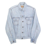 LEVI'S Womens Blue Denim Jacket M Cotton Button Closure Classic Fit Casual