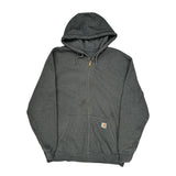 Carhartt Hoodie - Large Gray Cotton Blend