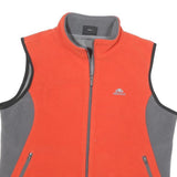 ELLESSE Womens Orange & Grey Slim Fleece Zip Jacket XS Polyester Blend Outdoor