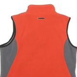 ELLESSE Womens Orange & Grey Slim Fleece Zip Jacket XS Polyester Blend Outdoor