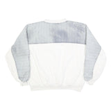 WALLEES Mens White & Grey Ice Silver Crew Neck S Sweatshirt Cotton Blend Casual