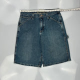Lee Carpenter Shorts - 33W 12L Blue Denim