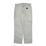 Dickies Carpenter Pants - 32W 30L White Cotton