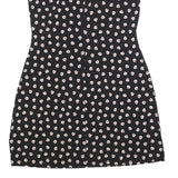 TOMMY HILFIGER Womens Black Floral Sleeveless Day Dress Polyester Blend M