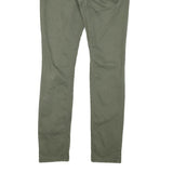 LEVI'S Womens Cotton Blend Slim Green Trousers W30 L30 Casual Zip Closure