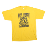 JERZEES Mens Yellow North Anderson Wildcats Elementary Graphic T-Shirt L Short