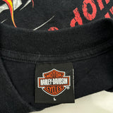Shop Of Pompano Harley Davidson Graphic T-Shirt - Large Black Cotton