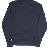 CHAMPION Mens Navy Pullover Hoodie S Cotton Blend Casual Logo Sweatshirt