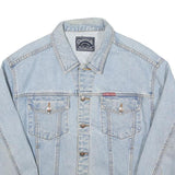 GOLDEN CYCLE Mens Blue Denim Jacket M Cotton Blend Button Closure Classic Fit