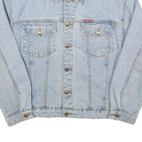 GOLDEN CYCLE Mens Blue Denim Jacket M Cotton Blend Button Closure Classic Fit
