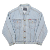 GOLDEN CYCLE Mens Blue Denim Jacket M Cotton Blend Button Closure Classic Fit