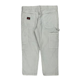 Wrangler Double Knee Carpenter Trousers - 32W 28L White Cotton