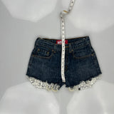 Levis Denim Shorts - 26W UK 6 Blue Cotton