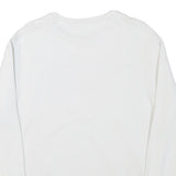 LEVI'S Mens White S Crew Neck Cotton Blend Pullover Sweatshirt