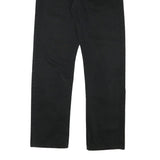 LEVI'S Mens Cotton Blend Black Regular Straight Trousers W33 L32 Classic Zip
