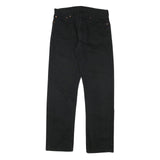 LEVI'S Mens Cotton Blend Black Regular Straight Trousers W33 L32 Classic Zip