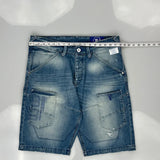 Hip Hop Jack & Jones Denim Shorts - 36W 12L Light Wash Cotton
