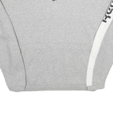 REEBOK Womens Grey & White Sweatshirt Crew Neck L Cotton Blend Pullover