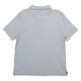 NAUTICA Mens Blue Short Sleeve Plain L Cotton Polo Shirt Classic Fit