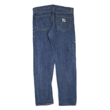 CARHARTT Mens Regular Fit Blue Denim Jeans W34 L32 Classic Zip Closure Workwear