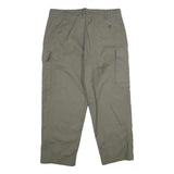 ROTROPF Mens Cotton Regular Fit Green Cargo Trousers W38 L27 Casual Zip Closure