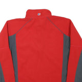 BERGHAUS Mens Red & Grey Plain Polyester Blend Pullover Crew Neck Jumper S