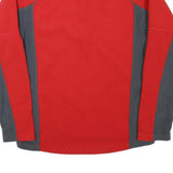 BERGHAUS Mens Red & Grey Plain Polyester Blend Pullover Crew Neck Jumper S