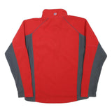 BERGHAUS Mens Red & Grey Plain Polyester Blend Pullover Crew Neck Jumper S