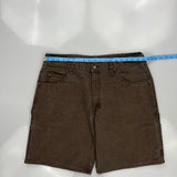 Lee Carpenter Shorts - 37W 10L Brown Cotton