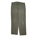 Dickies Carpenter Trousers - 36W 32L Grey Cotton