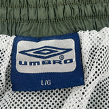 Umbro Cargo Sport Shorts - Large Green Polyester