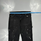 Dickies Carpenter Trousers - 35W 30L Black Cotton