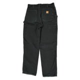 Carhartt Double Knee Carpenter Trousers - 32W 30L Black Cotton
