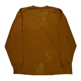 Carhartt Long Sleeve T-Shirt - 2XL Brown Cotton