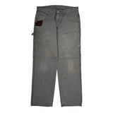 Wrangler Carpenter Pants - 34W 32L Gray Cotton