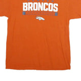 NFL Mens Orange Denver Broncos Graphic T-Shirt L Short Sleeve Crew Neck
